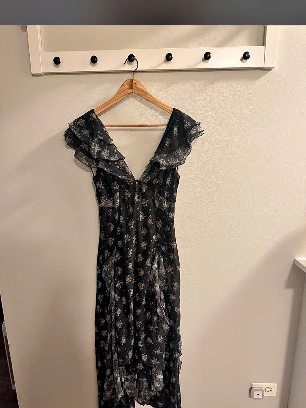 Free People Joaquin printed dress black